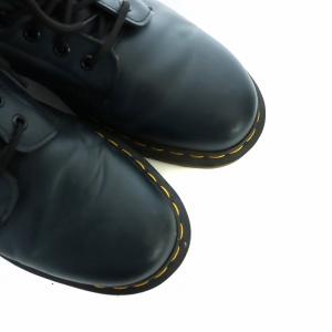 Dr.Martens 8ホール 8-EYE Boot ショートブーツ レザー 靴 ロゴ イエローステッチ 黒 ブラック 1460