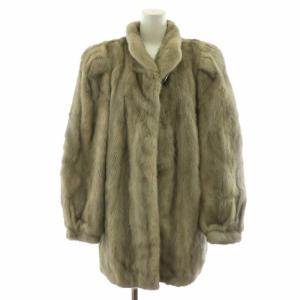 ROYAL 金サガ ロイヤル サファイアミンクファー コート 毛皮 ハーフ F グレー /MP GY18