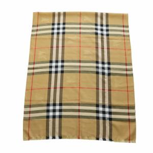 BURBERRY LONDON ストール ショール ノバチェック ロゴ フリンジ 茶 ブラウン GY18 /MQ