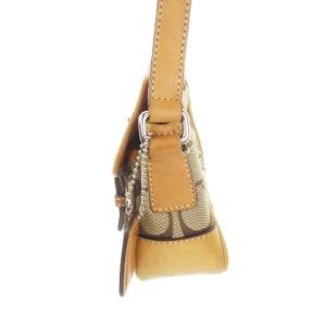 COACH ショルダーバッグ ミニ キャンバス レザー シグネチャー 茶 ブラウン 6844 /AH3 GY18