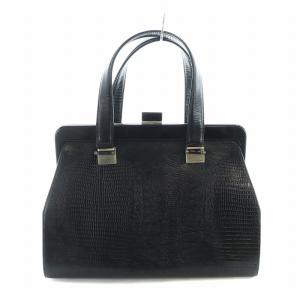 Jean Paul GAULTIER ハンドバッグ リザード型押し ブラック