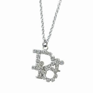 ネックレス アクセサリー ペンダント ロゴ ラインストーン シルバー色 GY11 /MQ OH