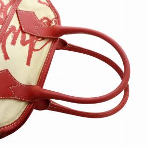 Vivienne Westwood ハンドバッグ キャンバス レザー オーブ アイボリー レッド
