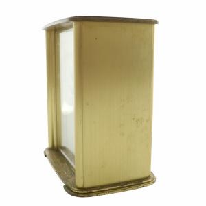 TIFFANY&Co. ポートフォリオ PORTFOLIO 置き時計 テーブルクロック クオーツ アナログ 2針 白文字盤 ゴールドカラー