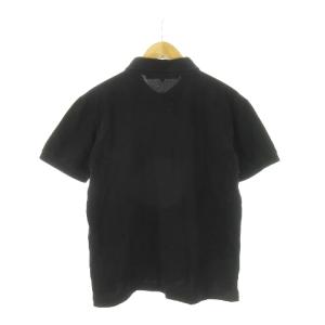 PLAY Comme des Garçons ポロシャツ 半袖 ロゴワッペン ワンポイント 鹿の子 コットン L 黒 ブラック AZ-T066 /AH5