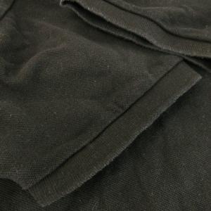 PLAY Comme des Garçons ポロシャツ 半袖 ロゴワッペン ワンポイント 鹿の子 コットン L 黒 ブラック AZ-T066 /AH5