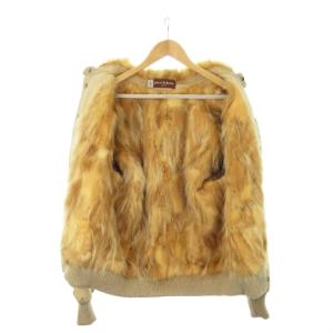 BALMAIN pierre balmain ジャケット ブルゾン 襟付き スナップボタン 内ファー 茶 ブラウン /MN16