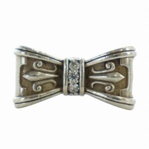 JUSTIN DAVIS プロミス Promise 指輪 アクセサリー リング リボンモチーフ ラインストーン ロゴ Silver925