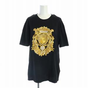 【Versace】ダウンジャケット ベルト ゴールド メデューサ 黒 VERSACE/ヴェルサーチ】 Medusa（メドゥーサ） ベルト付きダウン