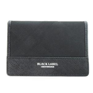 カードケース レザー ナイロン ロゴ チェック 黒 ブラック /AH6 GY17