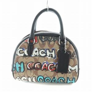 X MINT + SERF シドニー サッチェル シグネチャー キャンバス ハンドバッグ PVC レザー