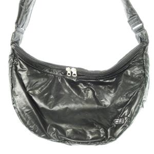 GIRL 吉田カバン ショルダーバッグ ホーボーバッグ シャイニー ナイロン ロゴ 黒 ブラック /CK8