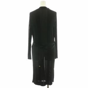 LEONARD FASHION リブニット カーディガン ロング ラインストーン 38