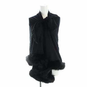 ポンチョ フォックスファー ブラック