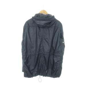 GIORGIO ARMANI マウンテンパーカー ロング ダブルジップ フーディー ロゴ 紺 ネイビー /MN4 GY27