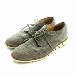 ウィングチップ シューズ 靴 スエード 10 27.5cm グレー GY11 /MQ