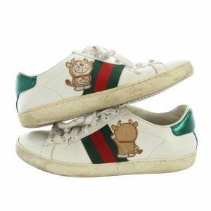 ドラえもんコラボ 丑年 ローカットスニーカー シューズ 靴 エンブロイダリー シェリーライン レザー 35.5