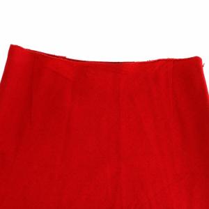 PRADA スカート ロング フレア タイト ウール イタリア製 38 S 赤 レッド ワインレッド  /MPGY11