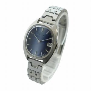 SEIKO 腕時計 ウォッチ オートマチック 自動巻き デイト 青文字盤 シルバー色 2418-7010 GY11