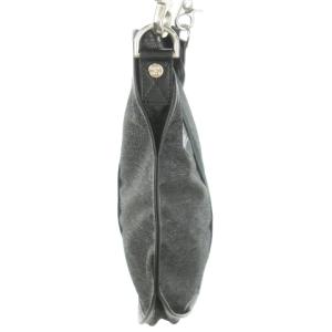 Orobianco ショルダーバッグ NYLON JEANS 切替 レザー ロゴプレート グレー /AO11 GY18