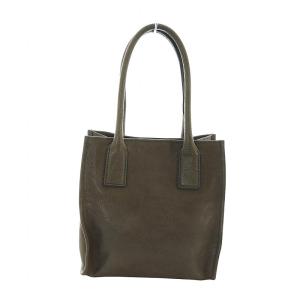 HIROFU ハンドバッグ トート レザー ロゴ グレー GY11 /MQ