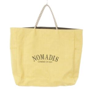 トートバッグ ジュート ナイロン プリント ロゴ ベージュ 緑 グリーン /MN12 GY18