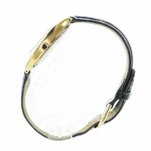 SEIKO シャリオ 腕時計 ウォッチ クォーツ 黒文字盤 ロゴ ゴールド色 黒 ブラック 4130-5180 GY18