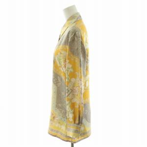 ETRO シャツ ブラウス シルク 花柄 ペイズリー 38 イエロー マルチカラー