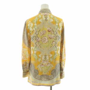 ETRO シャツ ブラウス シルク 花柄 ペイズリー 38 イエロー マルチカラー