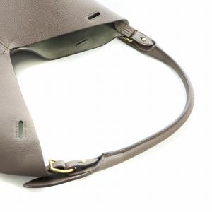 ANYA HINDMARCH トートバッグ ハンド レザー ロゴ リボン グレー GY18 /MQ