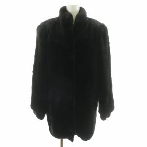 銀サガ 銀SAGA ファーコート 毛皮コート ミンク ハーフ 11 L 茶 ダークブラウン GY18 