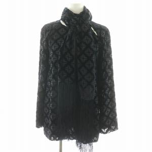 ブラウス ストール セット シルク シアー 38 ブラック