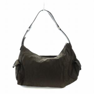 ETRO ハンドバッグ ワンショルダー ナイロン ロゴ ペイズリー柄 総柄 カーキ 茶 ブラウン GY11 /MQ