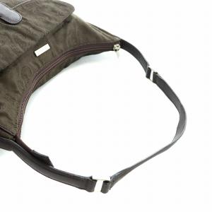 ETRO ハンドバッグ ワンショルダー ナイロン ロゴ ペイズリー柄 総柄 カーキ 茶 ブラウン GY11 /MQ