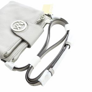 MICHAEL KORS ショルダーバッグ タグ付き 斜め掛け レザー ロゴ シルバー金具 グレー 32H1SFTC3L GY11