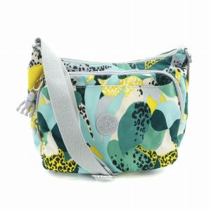 クロスボディバッグ ショルダー 斜め掛け ナイロン ロゴ 総柄 マルチカラー KI7306 49L GY11