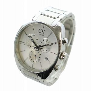 Calvin Klein ジャンク品 腕時計 ウォッチ クォーツ クロノグラフ カレンダー付き ロゴ シルバー色 K2F 271