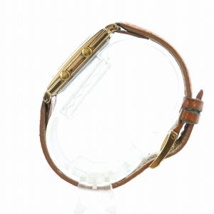 SEIKO ノイエ NOIE 腕時計 ウォッチ クォーツ スクエア ダブルフェイス 白文字盤 ゴールド色 茶 ブラウン