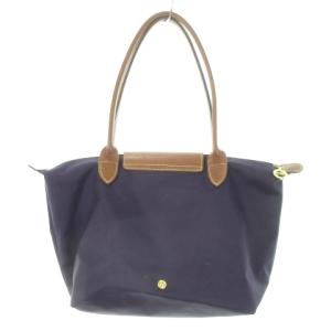 Longchamp ルプリアージュ トートバッグ ナイロン レザー ロゴ 紺 ネイビー /MN13 GY18