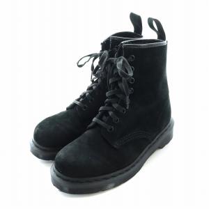 Dr.Martens モノ MONO soft buck ショートブーツ 8ホール スエード レザー UK4 23cm 黒 ブラック