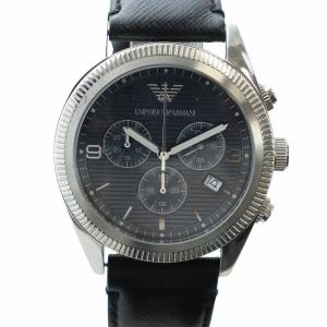 腕時計 ウォッチ クォーツ クロノグラフ カレンダー付き ラウンド シルバー色 黒 ブラック AR-5896