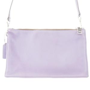 COACH ショルダーバッグ ミニ PVC レザー シグネチャー ロゴ バイカラー 茶 ブラウン 紫 パープル F58328
