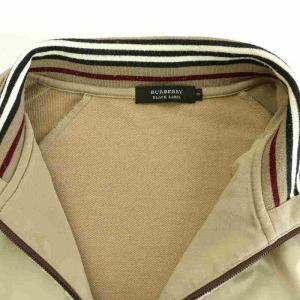 BURBERRY BLACK LABEL トラックジャケット ジャージ 長袖 ラグランスリーブ フルジップ サイドライン ロゴ刺繍 3 L ベージュ