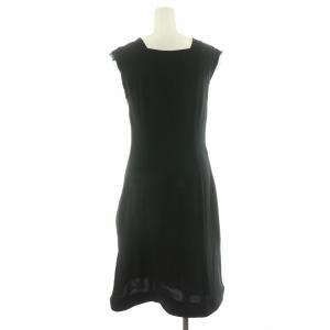 VALENTINO ワンピース ロング ノースリーブ シアー 黒 ブラック GY18 /MW