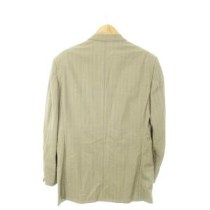 VALENTINO GARAVANI ダブルスーツ セットアップ 2点セット テーラードジャケット 総裏地 スラックス ストライプ 緑 グリーン