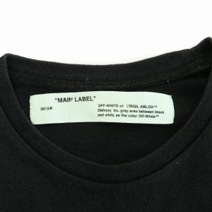 Off-White Tシャツ 長袖 ロンT グラデーションアロープリント バックプリント 袖プリント ロゴ XS 黒 ブラック