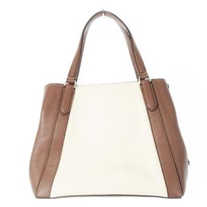 kate spade new york ジャクソン ハンドバッグ 2way ショルダーバッグ レザー 革 配色 バイカラー ロゴ 茶 ブラウン
