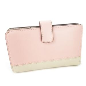 kate spade new york 二つ折り財布 ウォレット 小銭入れあり レザー 革 PVC 配色 バイカラー ロゴ ピンク /CK23