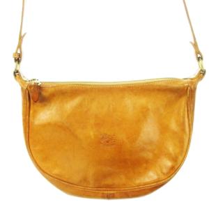 ショルダーバッグ レザー 本革 ロゴ 型押し オレンジブラウン /CK4 GY18