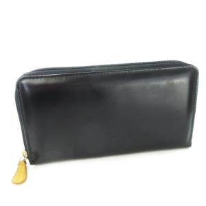長財布 ラウンドファスナー ブライドルレザー ブラック